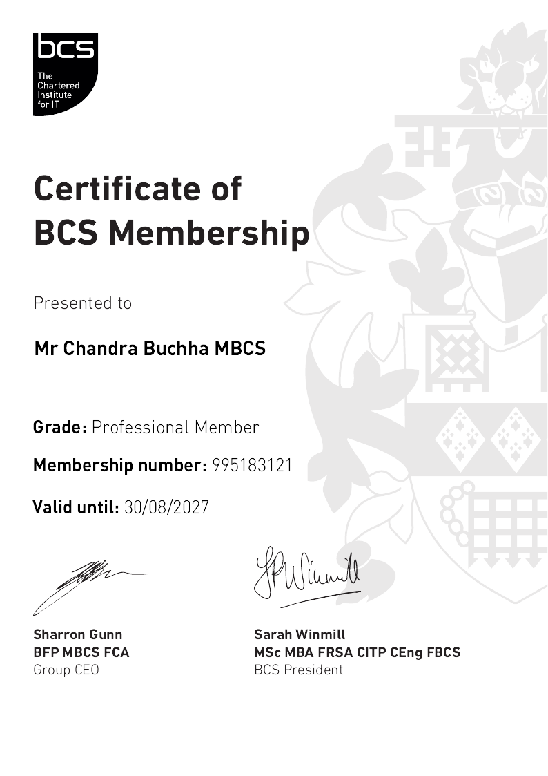 My Certificate